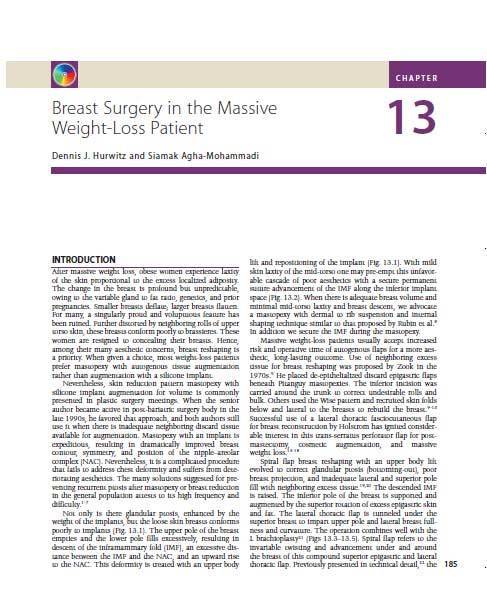 Chapter 13 of Breast Surgery in the Massive Weight-Loss Patient