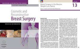 Cosmetic and Reconstructive Breast Surgery book cover and chapter 13 page